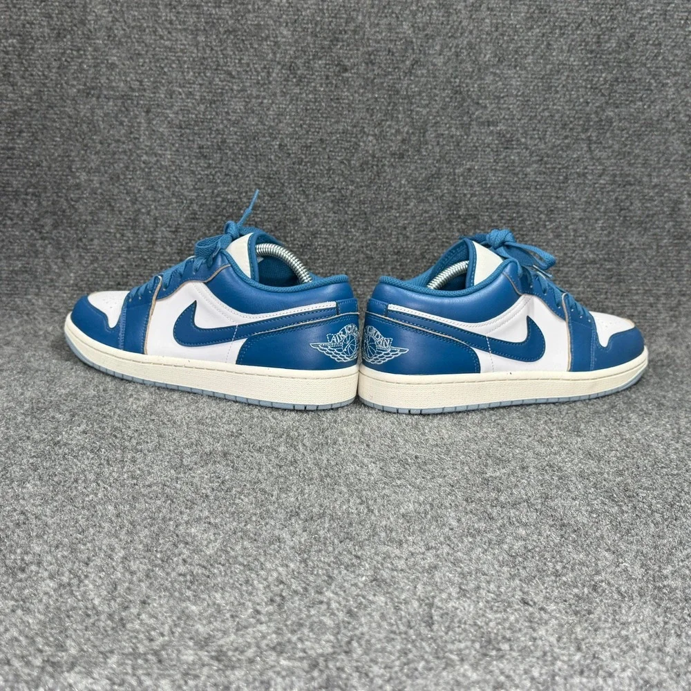 Jordan 1 Low Shoes Men's 9 Industrial Blue White Retro Athletic‎ Sneakers